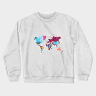 world map Crewneck Sweatshirt